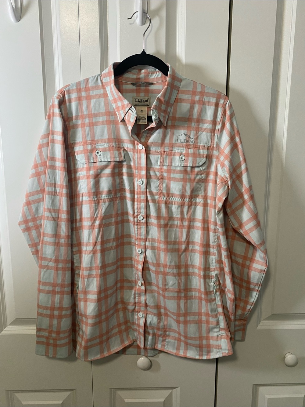 L.L. Bean No Fly Zone Plaid Ling Sleeve Shirt